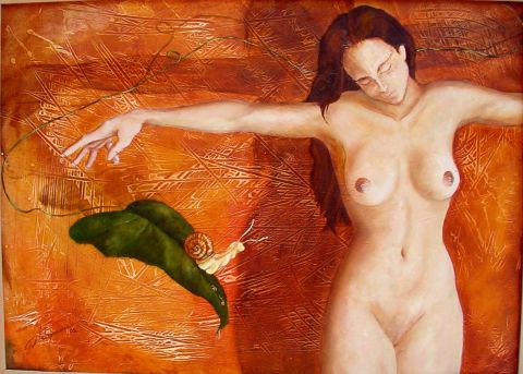 Si dios fuera mujer - Peinture - Andres Loboguerrero