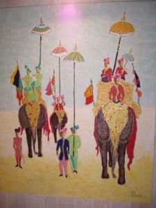Voir le détail de cette oeuvre: parade d'elephants