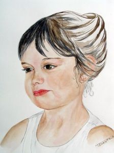 Peinture de chantalthomasroge: Petite brunette