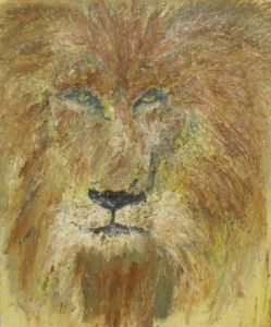 Voir le détail de cette oeuvre: lion portrait