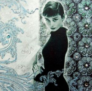 Voir cette oeuvre de alfeo: Portrait bleu Audrey HEPBURN
