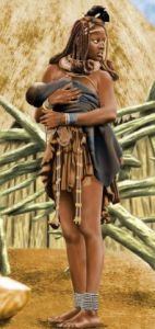 Voir le détail de cette oeuvre: Himba girl with baby