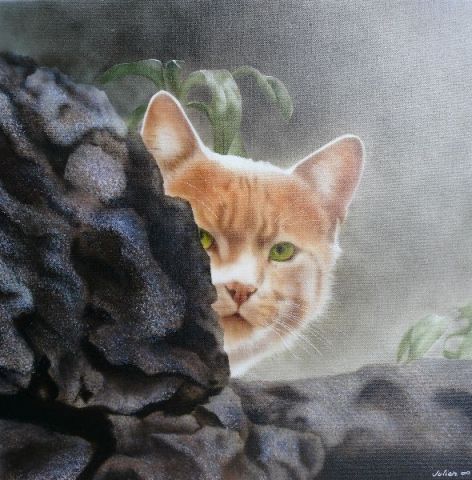 le chat roux - Peinture - julien labarre