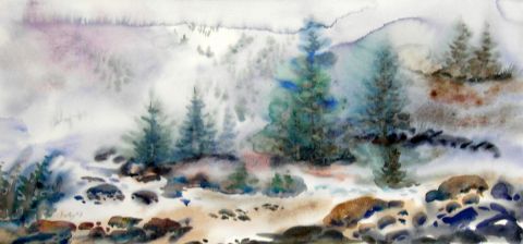 L'artiste jacques boutry - montagne humide