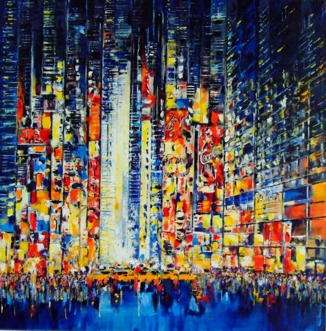 BROADWAY - Peinture - Christian CACALY