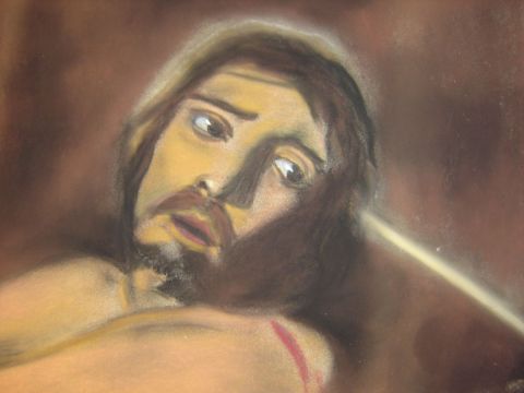 L'artiste Marie-Anne DECELLE - Le Christ a la colonne d'apres Velazquez