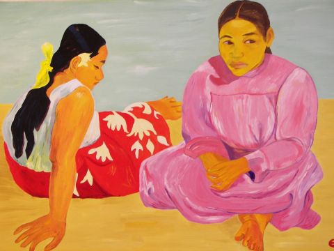 Meditation tahitiennes  - Peinture - ERQ
