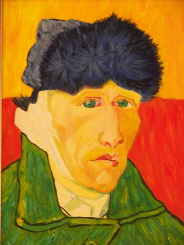 L'artiste ERQ - Portrait de Van gogh a l'oreille coupee