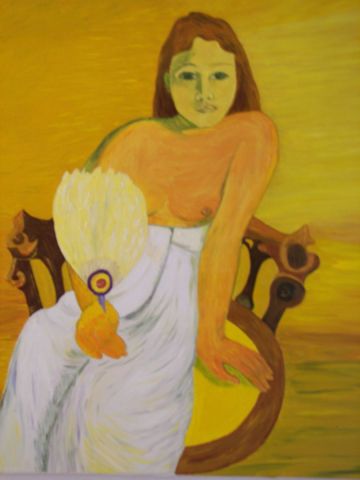 odalisque a l'eventail - Peinture - ERQ odalisque a l'eventail - Peinture - ERQ