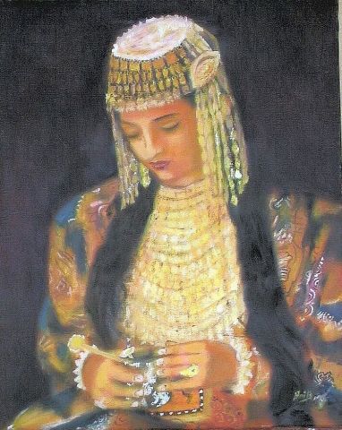 la mariee arabe - Peinture - Tania34