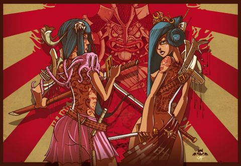 Kabuki - 1 - Illustration - supacat Kabuki - 1 - Illustration - supacat