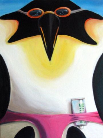 le pinguin est un tres bon plongeur - Peinture - Djoz