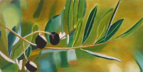 Branches d'olivier - Peinture - carlasamuse