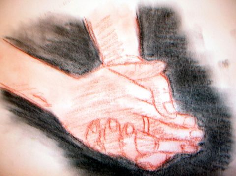 L'artiste VANESSA DIEZ - la main et le symbole de l'amour