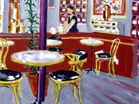 L'artiste Bruno Tupinier - Cafe des colonies a Dijon  avant travaux 