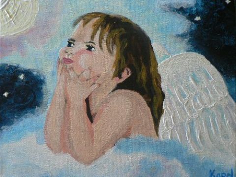 Petit ange - Peinture - Karol