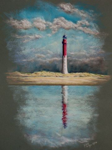 L'artiste Philippe Guillemard - phare coubre