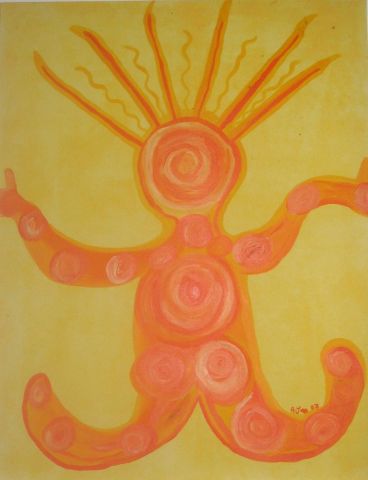 L'Homme Soleil - Peinture - Anabel Cros