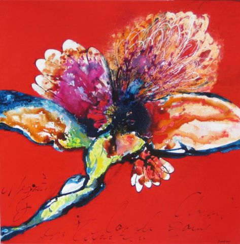 Brazil Alizarine - Peinture - Natalie Sicard Brazil Alizarine - Peinture - Natalie Sicard