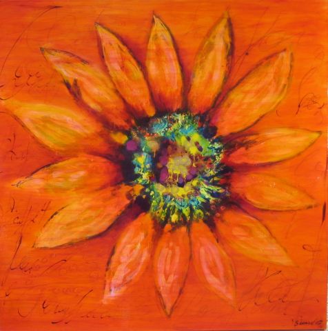 Ganesh tangerine - Peinture - Natalie Sicard Ganesh tangerine - Peinture - Natalie Sicard