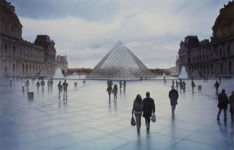 L'artiste Thierry Duval - Songe sur la Pyramide du Louvre