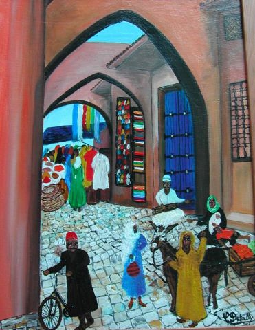 L'artiste Catherine Dutailly - Une rue marocaine