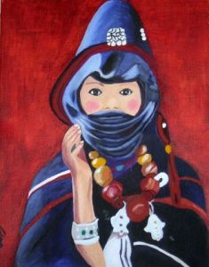 Peinture de arcencieldeMarie: petite fille berbere