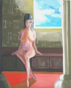 Peinture de Papillon: La femme nue