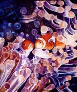 Peinture : poisson cloune - Nibani Peinture : poisson cloune - Nibani