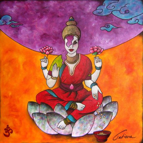 Lakshmi 1 (cristal d'hiver) - Peinture - Ah Tatieva 
