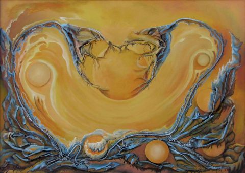 L'artiste Brigitte Stier - jeu d'oscillation L'artiste Brigitte Stier - jeu d'oscillation