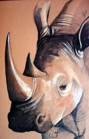 rhinoceros - Peinture - naho