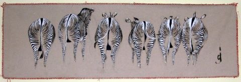 L'artiste naho - derriere de zebres