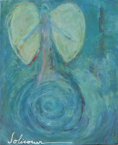 Derrière l'ange - Peinture - Jolicoeur Derrière l'ange - Peinture - Jolicoeur