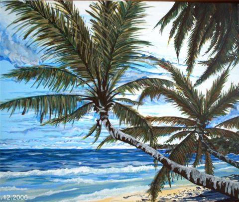 les palmiers - Peinture - johann mastil