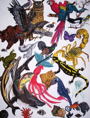 Les Quatre Elements - Peinture - Diademe Les Quatre Elements - Peinture - Diademe