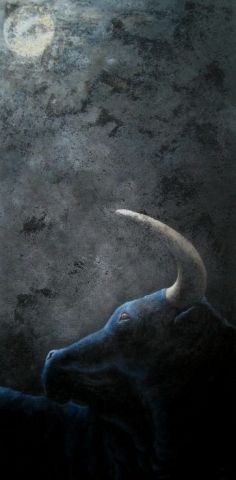 El Toro de luna - Peinture - K