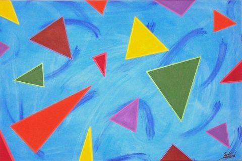 Triangles et couleurs - Peinture - MTG
