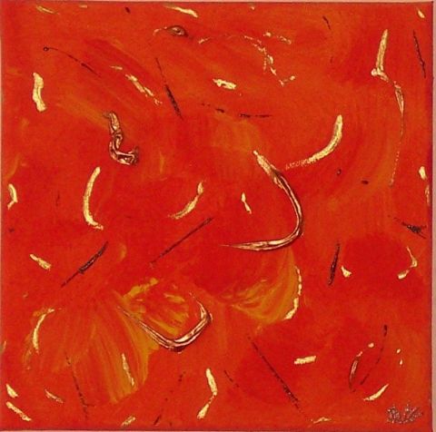 Abstrait orange - Peinture - MTG