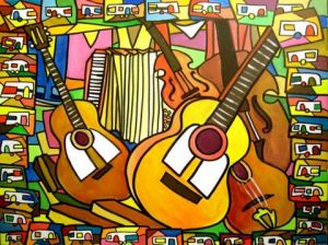 Peinture de gabi jimenez: Voyage en musique