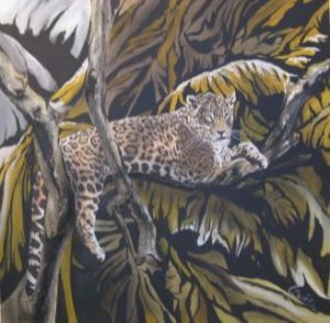 Voir le détail de cette oeuvre: leopard dans la jungle