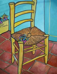 Peinture de gabi jimenez: Van Gogh-Chaise a vendre