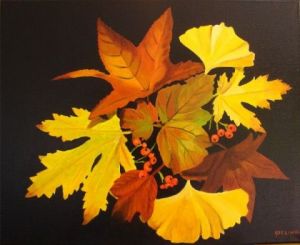 Peinture de Adelina: Feuilles d'automne