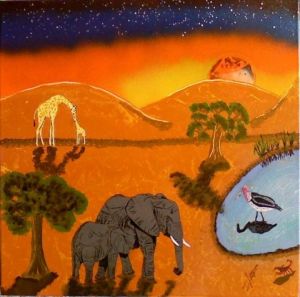 Peinture de Rodolphe Lakota Spirit: Plénitude africaine