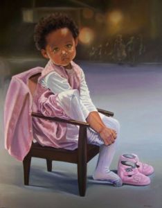 Voir cette oeuvre de A  kayoum Khounfais: La petite fille en rose