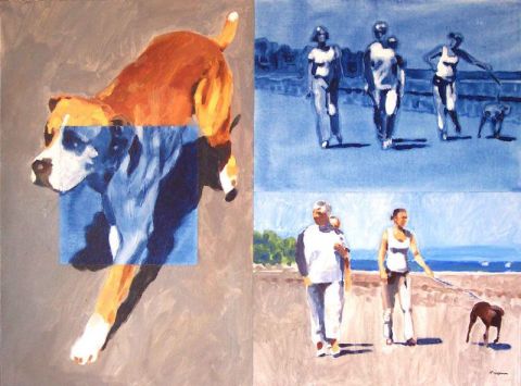 Le chien - Peinture - Emmanuel TRIAU
