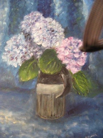 hortensias - Peinture - robin
