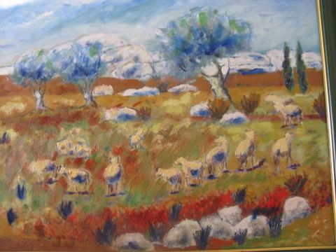 L'artiste robin - moutons