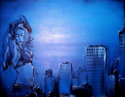 femme de la nuit  - Peinture - creatnath