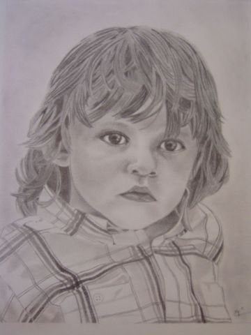 Portrait d'enfant - Dessin - Karine Penvern-Deruelle